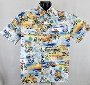 Orange County Beach Cities Hawaiian Shirt- Made in USA